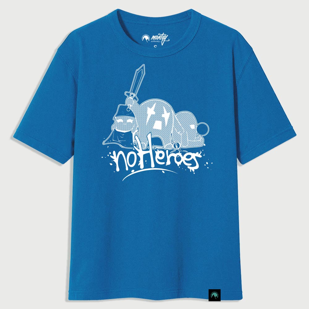 noHeroes Assemble sapphire tshirt front unisex κοντομάνικο μπλουζάκι με στάμπα