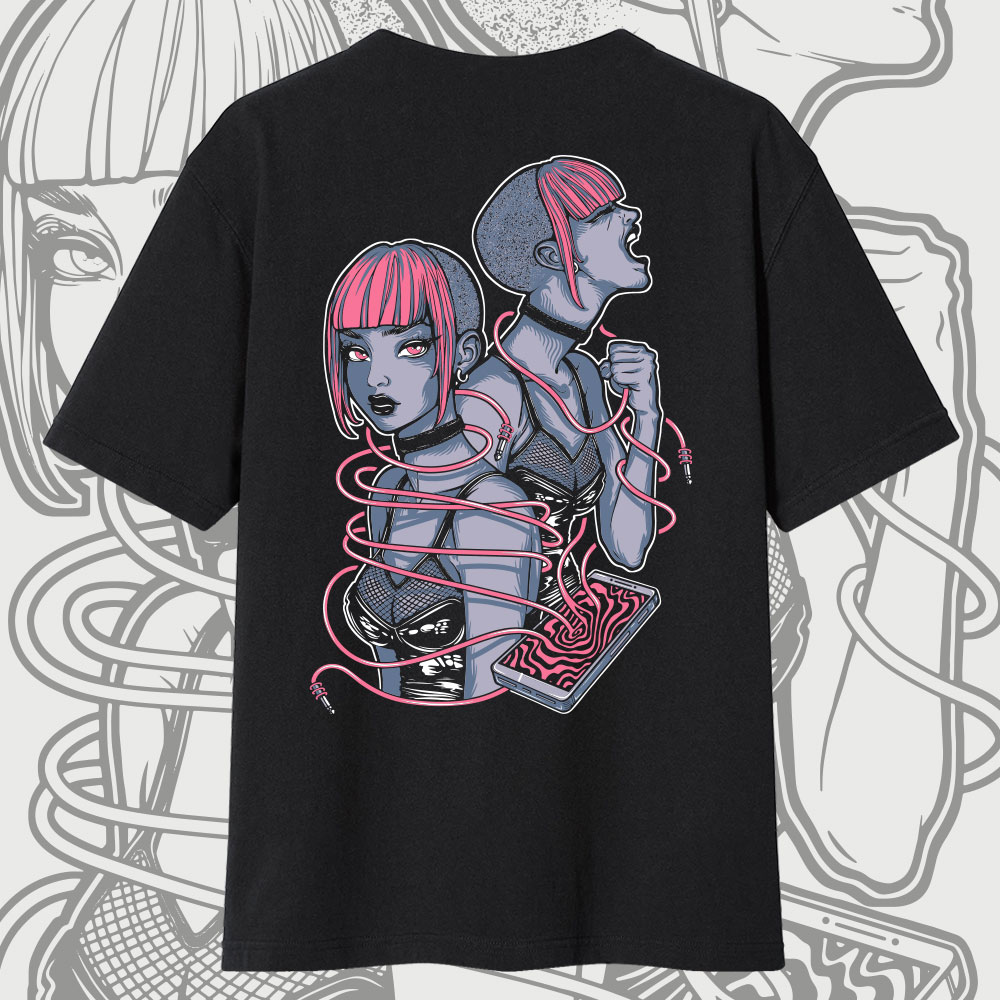 e-doomed_black_back unisex μπλούζα με λογότυπο